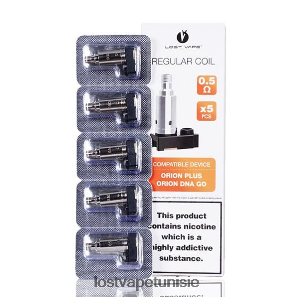 Lost Vape Orion plus des bobines de remplacement d'ADN (paquet de 5) - Lost Vape Tunisie 040BBB326 0,5 ohm