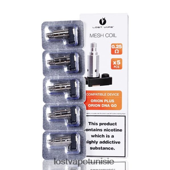 Lost Vape Orion plus des bobines de remplacement d'ADN (paquet de 5) - Lost Vape Tunisie 040BBB36 0,25 ohm