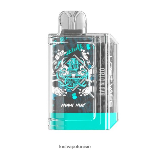 Lost Vape Orion barre jetable | 7500 bouffées | 18 ml | 50 mg - Lost Vape Tunis 040BBB84 menthe de Miami