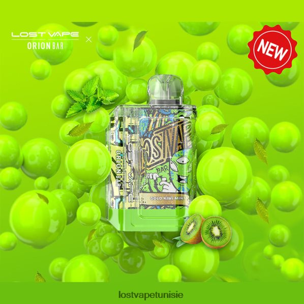 Lost Vape Orion barre jetable | 7500 bouffées | 18 ml | 50 mg - Lost Vape price 040BBB89 menthe kiwi dorée