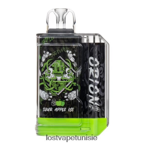 Lost Vape Orion barre jetable | 7500 bouffées | 18 ml | 50 mg - Lost Vape prix 040BBB1 glace à la pomme aigre