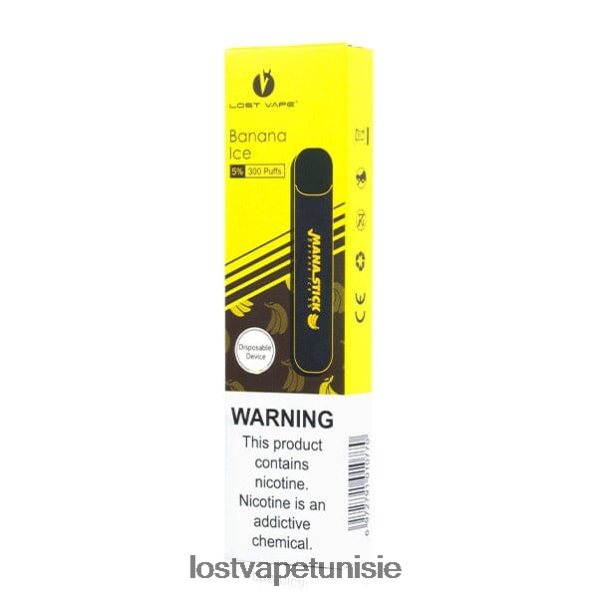 Lost Vape Mana bâton jetable | 300 bouffées | 1,2 ml - Lost Vape Tunis 040BBB404 glace à la banane 5%