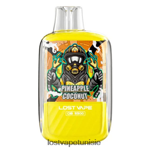 Lost Vape Orion ob5500 5500 bouffées 14 ml 50 mg jetables - Lost Vape Tunis 040BBB104 ananas noix de coco