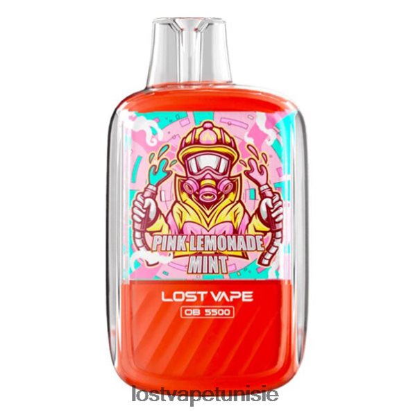 Lost Vape Orion ob5500 5500 bouffées 14 ml 50 mg jetables - Lost Vape centaurus prix Tunisie 040BBB105 menthe limonade rose