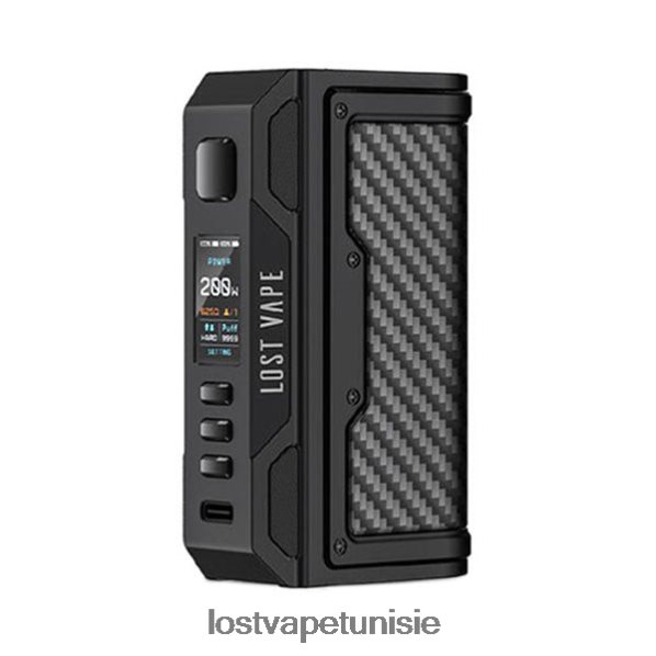 Lost Vape Thelema quête 200w mod - Lost Vape Tunis 040BBB14 noir/fibre de carbone