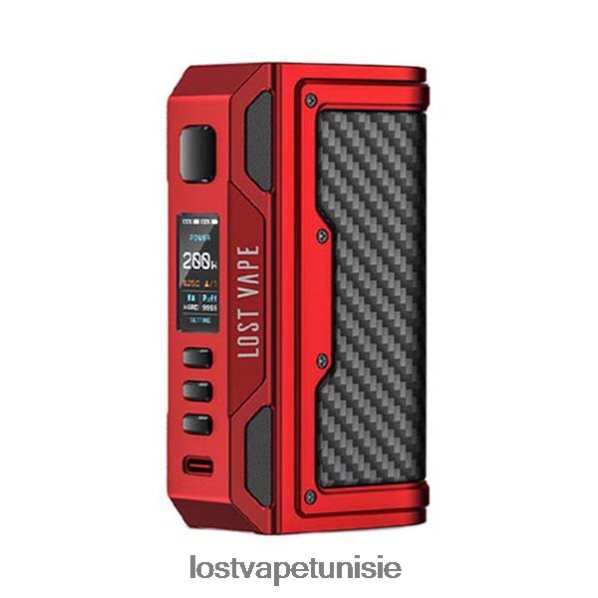 Lost Vape Thelema quête 200w mod - Lost Vape pods near me 040BBB178 rouge mat/fibre de carbone