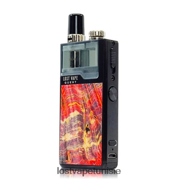 Lost Vape Quest kit complet pour appareil orion q pod - Lost Vape Tunis 040BBB474 bois de stabilisation noir/rouge