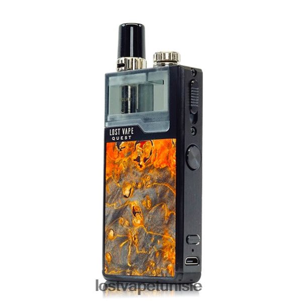 Lost Vape Quest kit complet pour appareil orion q pod - Lost Vape centaurus prix Tunisie 040BBB475 bois de Stabwood noir/ocre