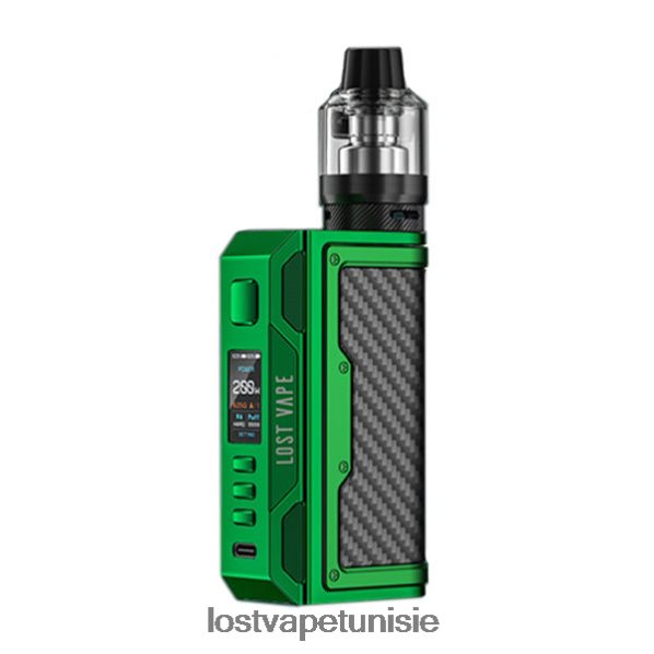 Lost Vape Thelema kit quête 200w - Lost Vape centaurus prix Tunisie 040BBB145 vert/fibre de carbone