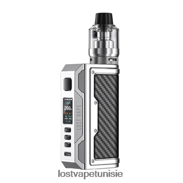 Lost Vape Thelema kit quête 200w - Lost Vape review Tunisie 040BBB140 acier inoxydable/fibre de carbone